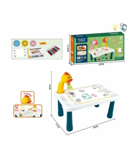 🦆 طاولة الرسم بالبروجكتور للأطفال – Projection Painting Table 🎨✨